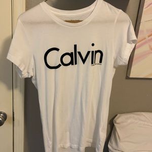 White Calvin Klein T-shirt